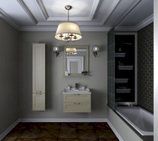 Набор мебели для ванной комнаты Леон, цвет дуб бежевый (Акватон)