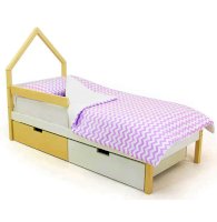 Детская кровать-домик мини Svogen цвет бежево-белый (Бельмарко)